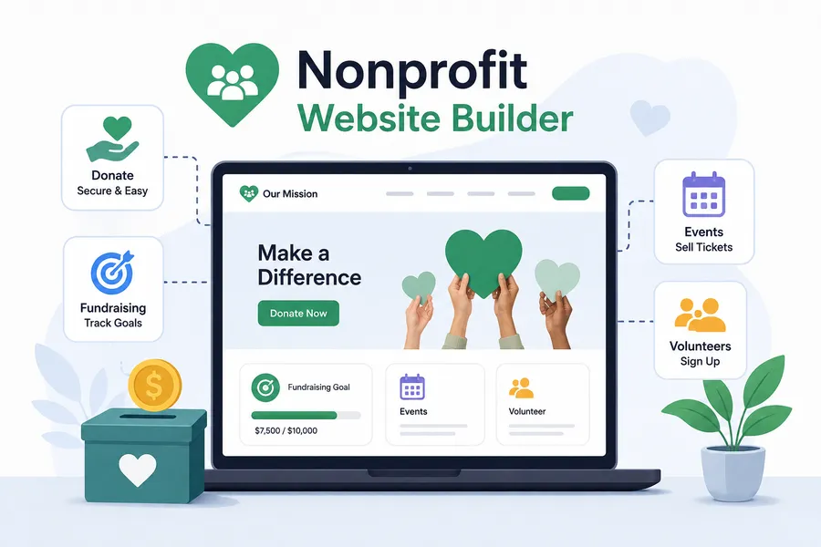 How to Choose a Nonprofit Website Builder in 2026 5 What a nonprofit website builder actually does