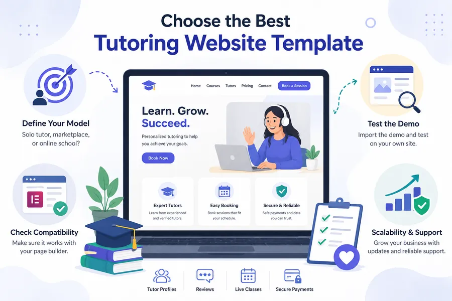 How to Choose the Best Tutoring Website Template? 8 Choose the Best Tutoring Website Template