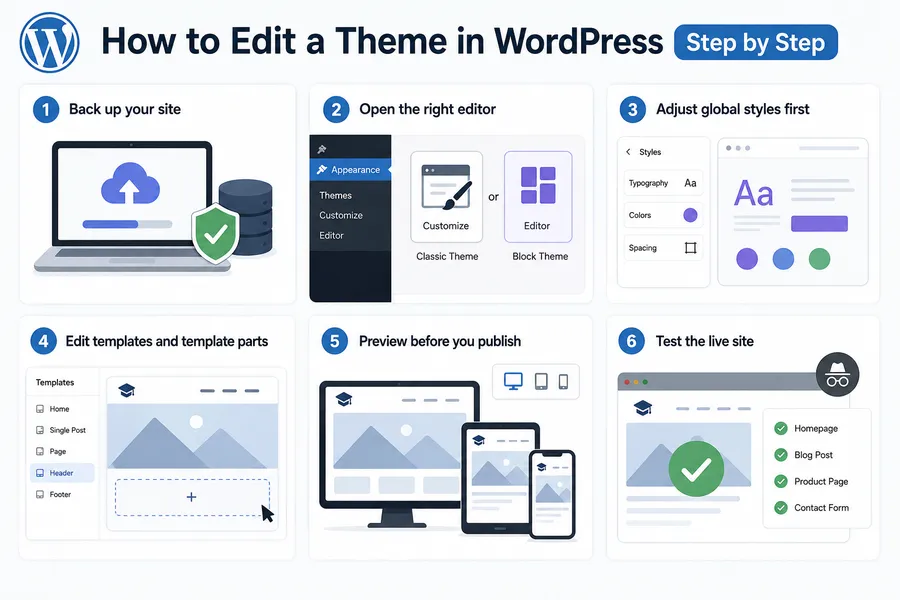 How to Edit WordPress Themes Without Breaking Your Site 7 How to edit a theme in WordPress