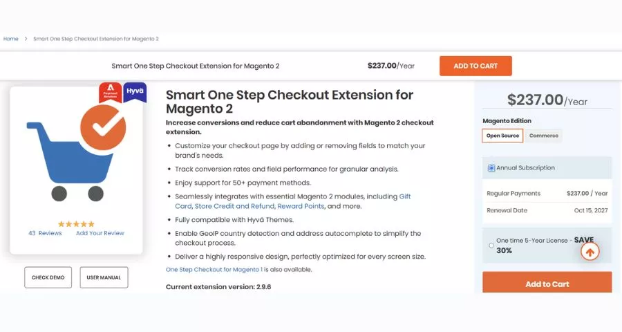 Magento Extension Guide: 6 Options for Your eCommerce Store 14 Aheadworks Smart One Step Checkout
