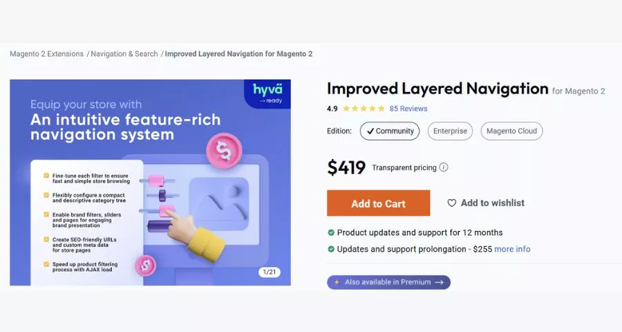Magento Extension Guide: 6 Options for Your eCommerce Store 12 Amasty Improved Layered Navigation