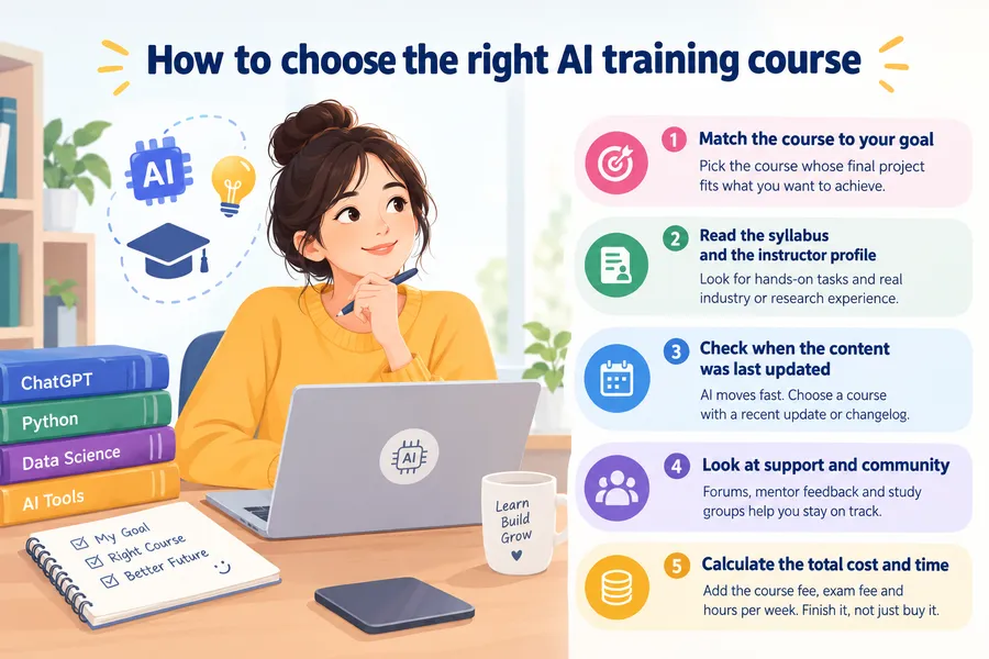 How to Choose the Best AI Course in 2026 6 How to choose the right AI training course