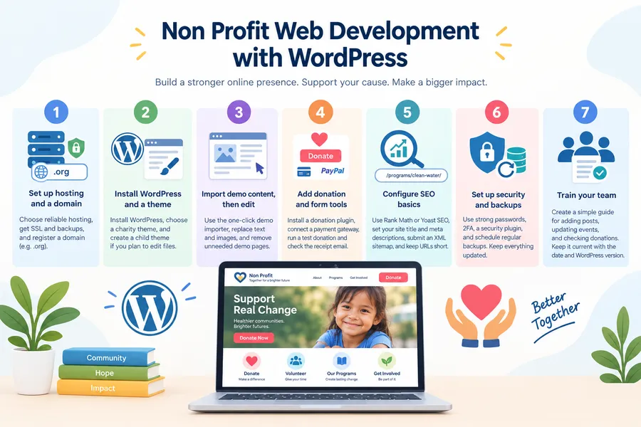 Non profit web development with WordPress