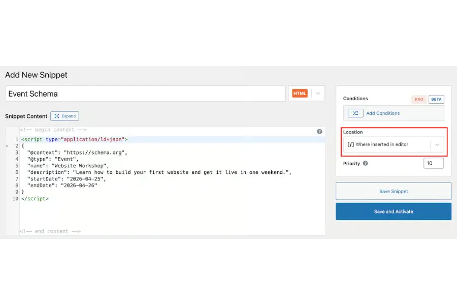 WordPress Schema Markup: Complete Setup & Rich Results 19 schema markup wordpress add code snippet