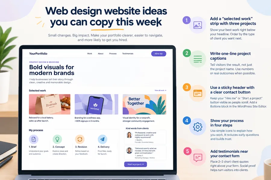 The Best Graphic Design Website Designs to Inspire You in 2026 5 Web design website ideas you can copy this week