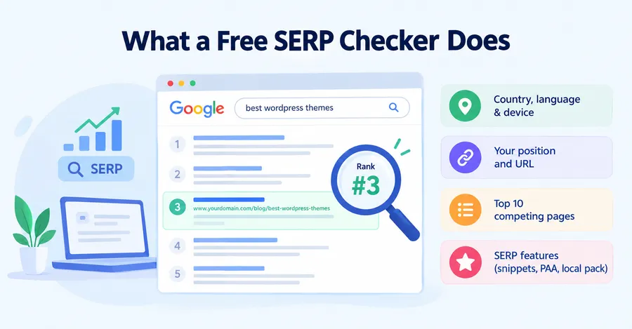 Free SERP Checker: Track Your Google Rankings Easily 4 What a free SERP checker does