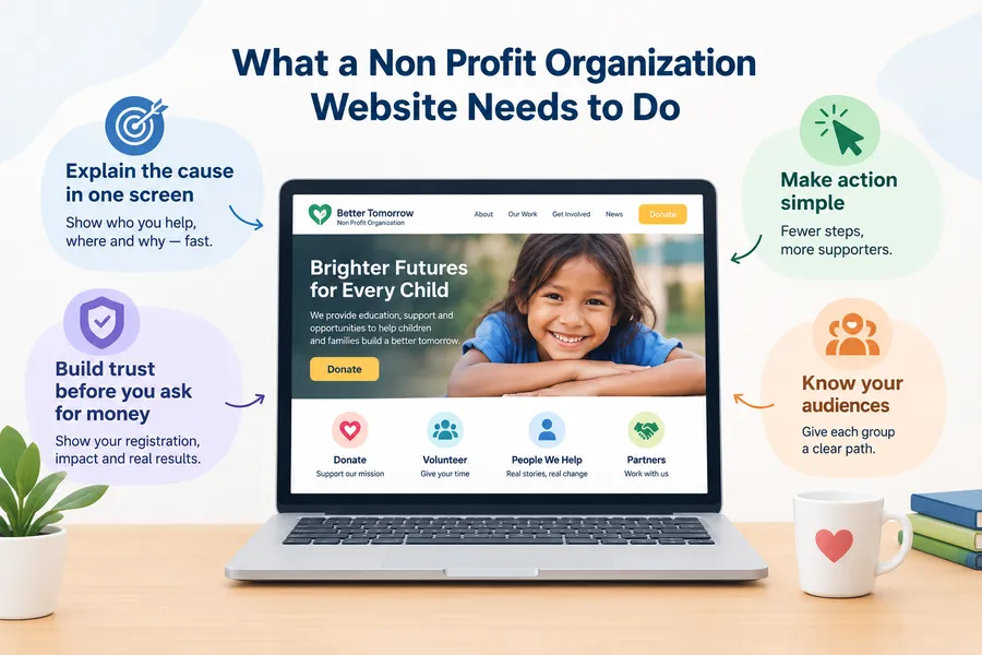 What a non profit organization website needs to do